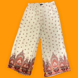 Papaya Floral Wide Leg Pants